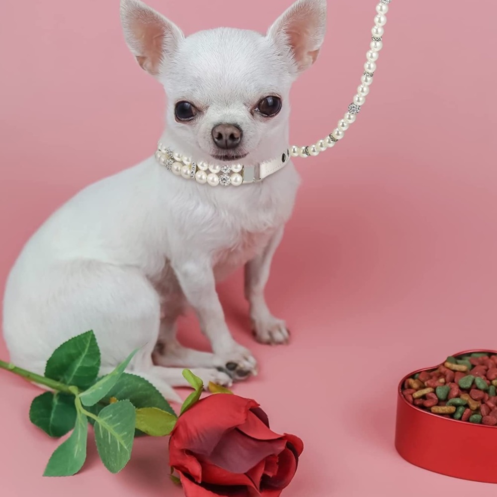 Artificial Pearl Collar with Two Row Pearl and Crystal Rhinestone for Do… - Picture 4 of 6